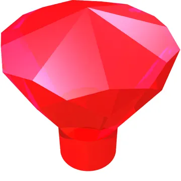 Rock 1 x 1 Jewel / Gem 24 Facet
