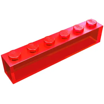Brick 1 x 6 with No Bottom Tubes