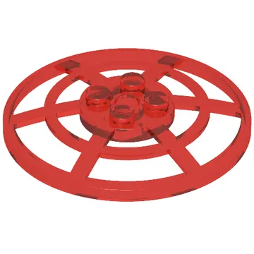 Dish 6 x 6 Inverted, Radar / Webbed [Anti-studs at 90°]