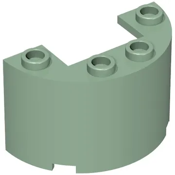 Cylinder Half 2 x 4 x 2 with 1 x 2 Cutout