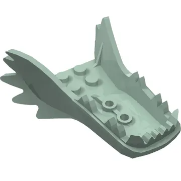 Creature Body Part, Dragon Head Lower Jaw with Fangs and Spikes (Ninjago)