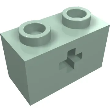 Technic Brick 1 x 2 with Axle Hole Type 1 [+ Opening] and Bottom Pin