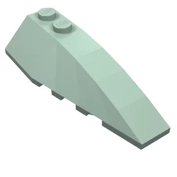 Brick Wedged, Curved 6 x 2 Right, Inner Ridges