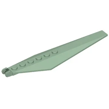 Hinge Plate 1 x 12 Locking with Angled Side Extensions and Tapered Ends, 7 Teeth