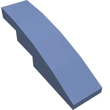 Brick Curved 4 x 1 No Studs [Stud Holder with Symmetric Ridges]