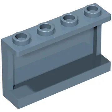 Panel 1 x 4 x 2 with Side Supports - Hollow Studs