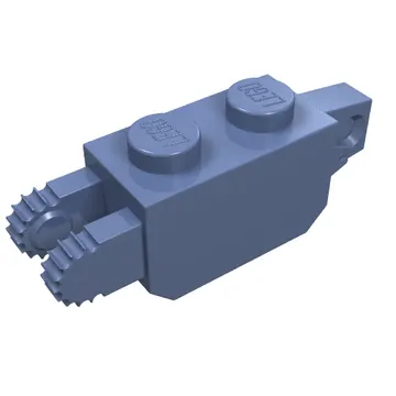 Hinge Brick 1 x 2 Locking with 1 Finger Vertical End and 2 Fingers Vertical End, 9 Teeth