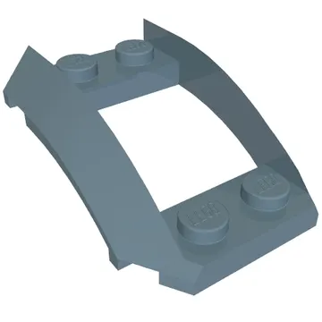Wheel Arch, Curved Wedge 4 x 3 with 2 x 2 Opening and 4 Studs