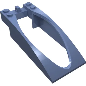 Windscreen 10 x 4 x 2 Curved with Bubble Cutout and Single Hinge Finger