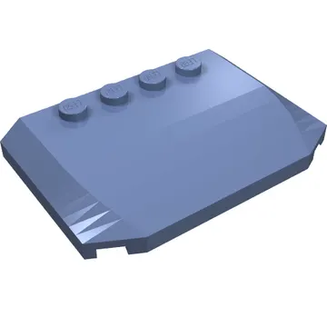 Brick Wedged, Curved Triple 4 x 6 x 2/3 with 4 Studs