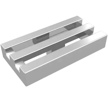 Tile Special 1 x 2 Grille with Bottom Groove