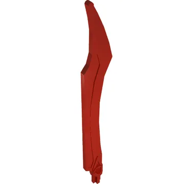 Large Figure Weapon Blade, Curved Tip with Axle