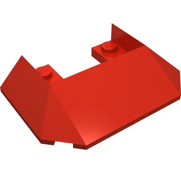 Brick Wedged, Sloped 45° 6 x 4 Double / 33°, 5 Bottom Tubes [Train Roof]