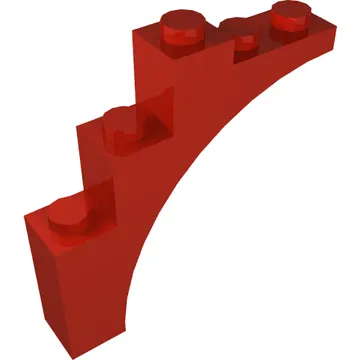 Brick Arch 1 x 5 x 4 [Continuous Bow, Raised Underside Cross Supports]
