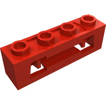 Launcher, Brick Special 1 x 4 with Inside Clips (Disk Shooter) with Recessed Center 2 Studs