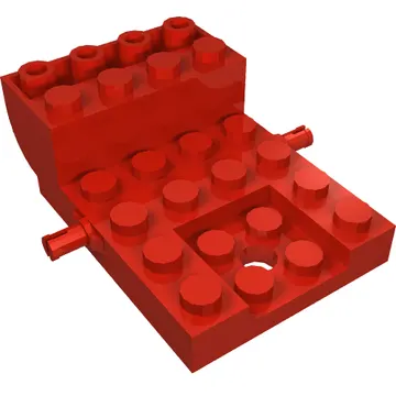 Vehicle Base, Carriage 4 x 6 x 1 2/3 with Wheel Clip Pins