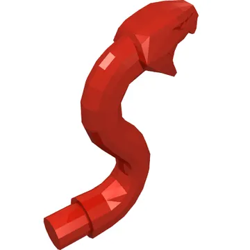 Animal, Snake Head with Open Mouth, Fangs and Curved Neck with Bar