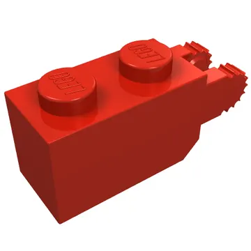 Hinge Brick 1 x 2 Locking with 2 Fingers Vertical End, 9 Teeth
