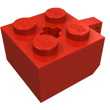 Hinge Brick 2 x 2 Locking with 1 Finger Vertical and Axle Hole [+ Opening]
