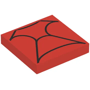 Tile 2 x 2 with Black Lines Print (Spiderman)