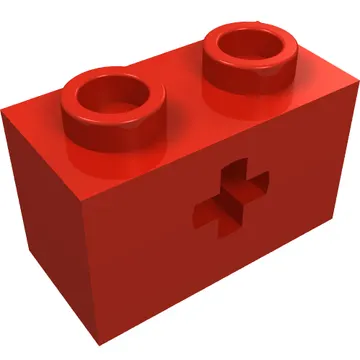 Technic Brick 1 x 2 with Axle Hole Type 1 [+ Opening] and Bottom Pin