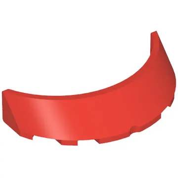 Windscreen 3 x 6 x 1 Curved with Rectangular Stud Holder in Bottom