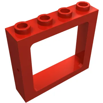 Window 1 x 4 x 3 Train with All Studs Hollow