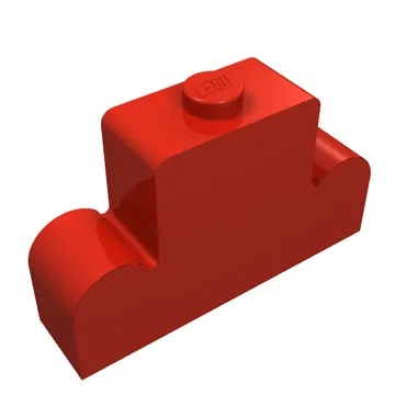Brick Curved 1 x 4 x 2 Centre Stud Top