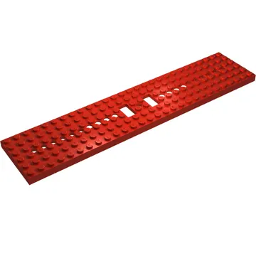 Vehicle Base, Train 6 x 28 with Two 1 x 2 Openings [3 Round Holes Each End]