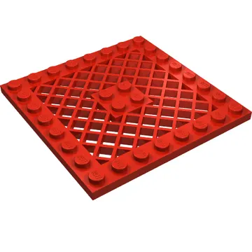 Plate Special 8 x 8 with Grille [No Hole in Center]