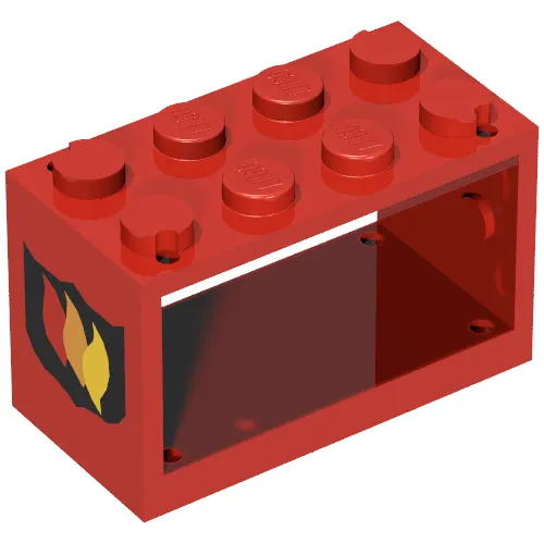 Hose Reel 2 x 4 x 2 Holder with Fire Shield Print