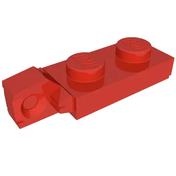 Hinge Plate 1 x 2 Locking with 1 Finger On End, with Groove
