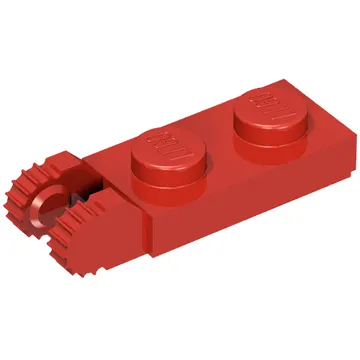 Hinge Plate 1 x 2 Locking with 2 Fingers On End, with Groove, 9 Teeth