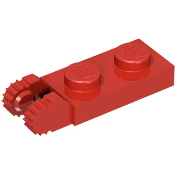 Hinge Plate 1 x 2 Locking with 2 Fingers On End, without Groove, 9 Teeth