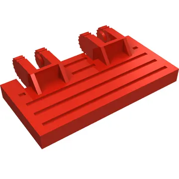 Hinge Train Gate 2 x 4 Locking Dual 2 Fingers with Rear Reinforcements, 9 Teeth