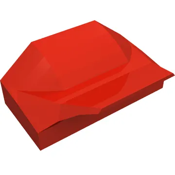 Brick Wedged, Curved 1 x 2 x 2/3 No Studs, Wing End
