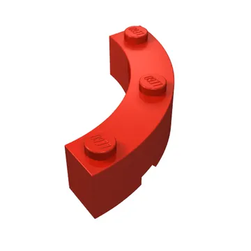 Brick Round Corner 4 x 4 Macaroni Wide with 3 Studs