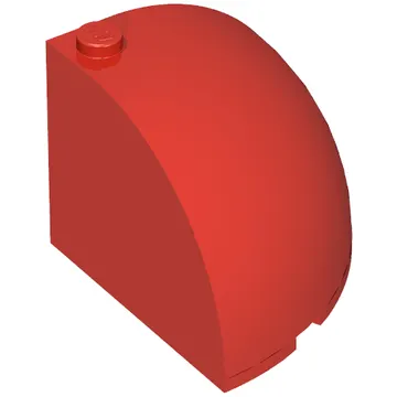 Brick Round Corner 4 x 4 x 3 Quarter Dome Top
