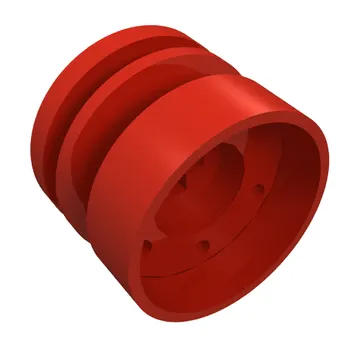 Wheel 18mm x 14mm with Axle Hole, Fake Bolts and Shallow Spokes