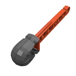 Projectile, Technic Competition Arrow, Liftarm Shaft with Hollow Black Rubber End