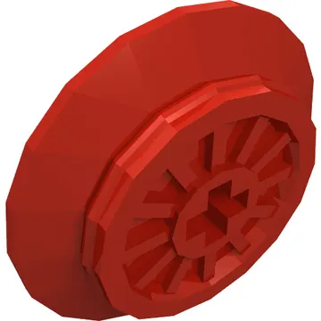 Train Wheel Spoked with Technic Axle Hole and Rubber Friction Band