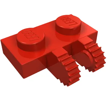 Hinge Plate 1 x 2 Locking with 2 Fingers on Side, 9 Teeth