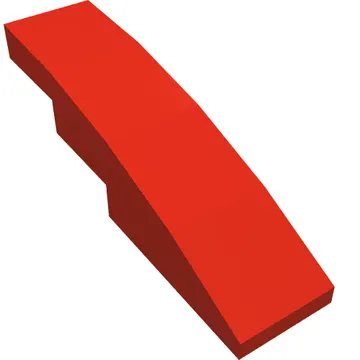 Brick Curved 4 x 1 No Studs [Stud Holder with Asymmetric Ridges]