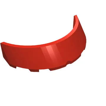 Windscreen 3 x 6 x 1 Curved with 2 Circular Stud Holders in Bottom