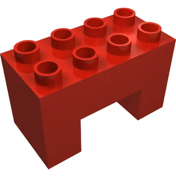 Duplo Brick 2 x 4 x 2 with 2 x 2 Square Arch