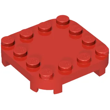 Plate Round Corners 4 x 4 x 2/3 Circle with Reduced Knobs