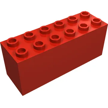 Brick Special 2 x 6 x 2 Weight with Sealed Bottom and Dimples on Ends