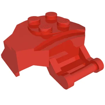 Large Figure Cover 4 x 3 x 2 with Bar, 4 Studs, Ridged