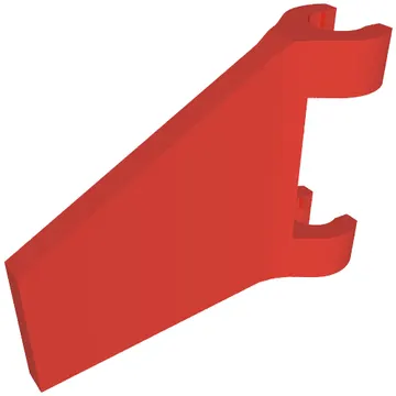 Flag 2 x 2 Trapezoid with Flared Area between Clips