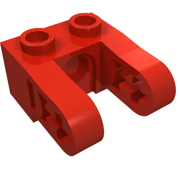 Technic Brick 1 x 2 with Hole and Dual Beam Extensions